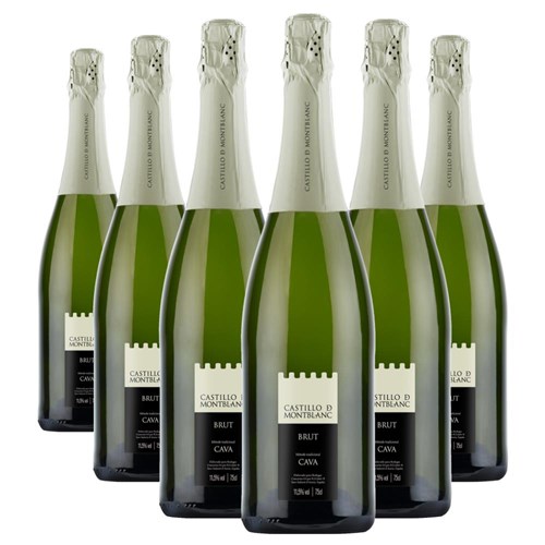 Buy a Case of 6 Bottles of Castillo de Mont-Blanc Cava 75cl - Securely Packaged and Delivered Together